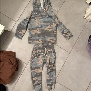 Childhoods Set faded camo - 18-24 month slub hoodie and 2T slub joggers